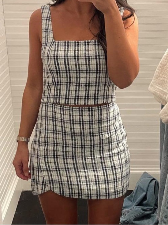 Abercrombie & Fitch Dresses & Skirts - Abercrombie & Fitch Navy, White and Green Plaid Set